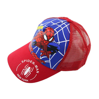 Disney Anime Cute Spiderman Kids Hats - Baseball Cap for Boys and Girls, Summer and Autumn Hip Hop Sun Hat for Children
