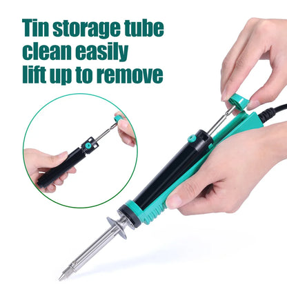 YIHUA 30W 929D-V Electric Vacuum Desoldering Iron: Suction Pump Soldering Repair Tool with Welding Nozzle - 110V/220V
