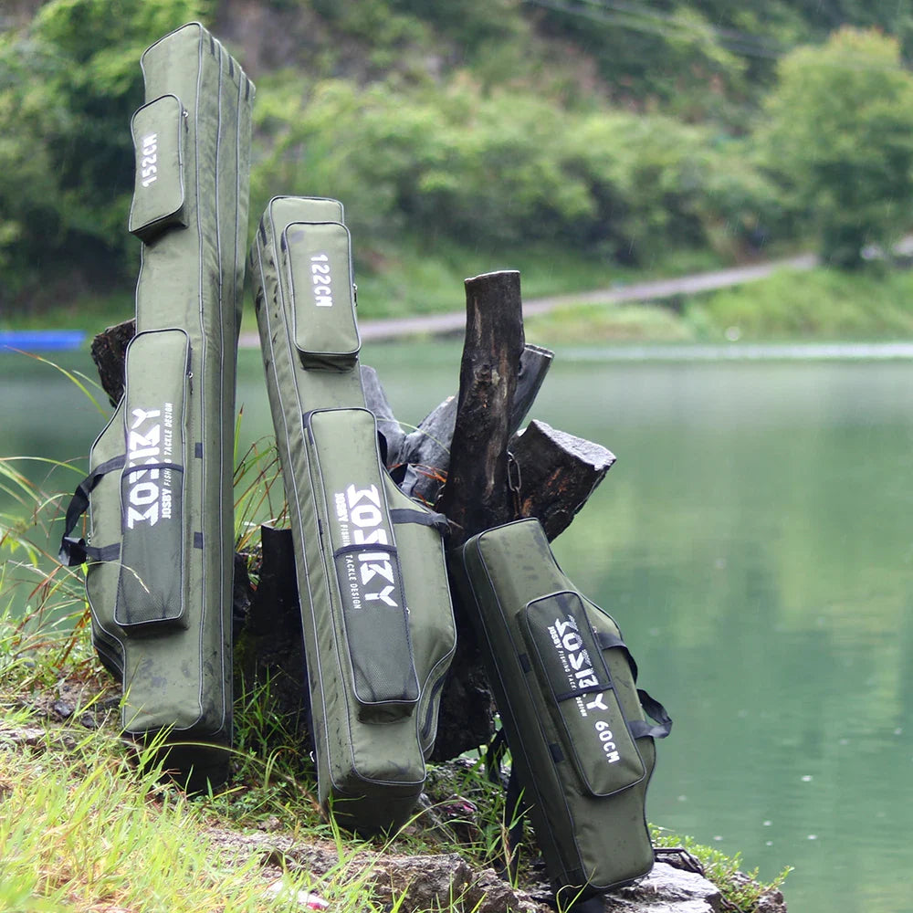 PROXPE Foldable Oxford Fishing Rod Bag – Multi-Purpose Fishing Gear Storage, 60-180cm High Quality