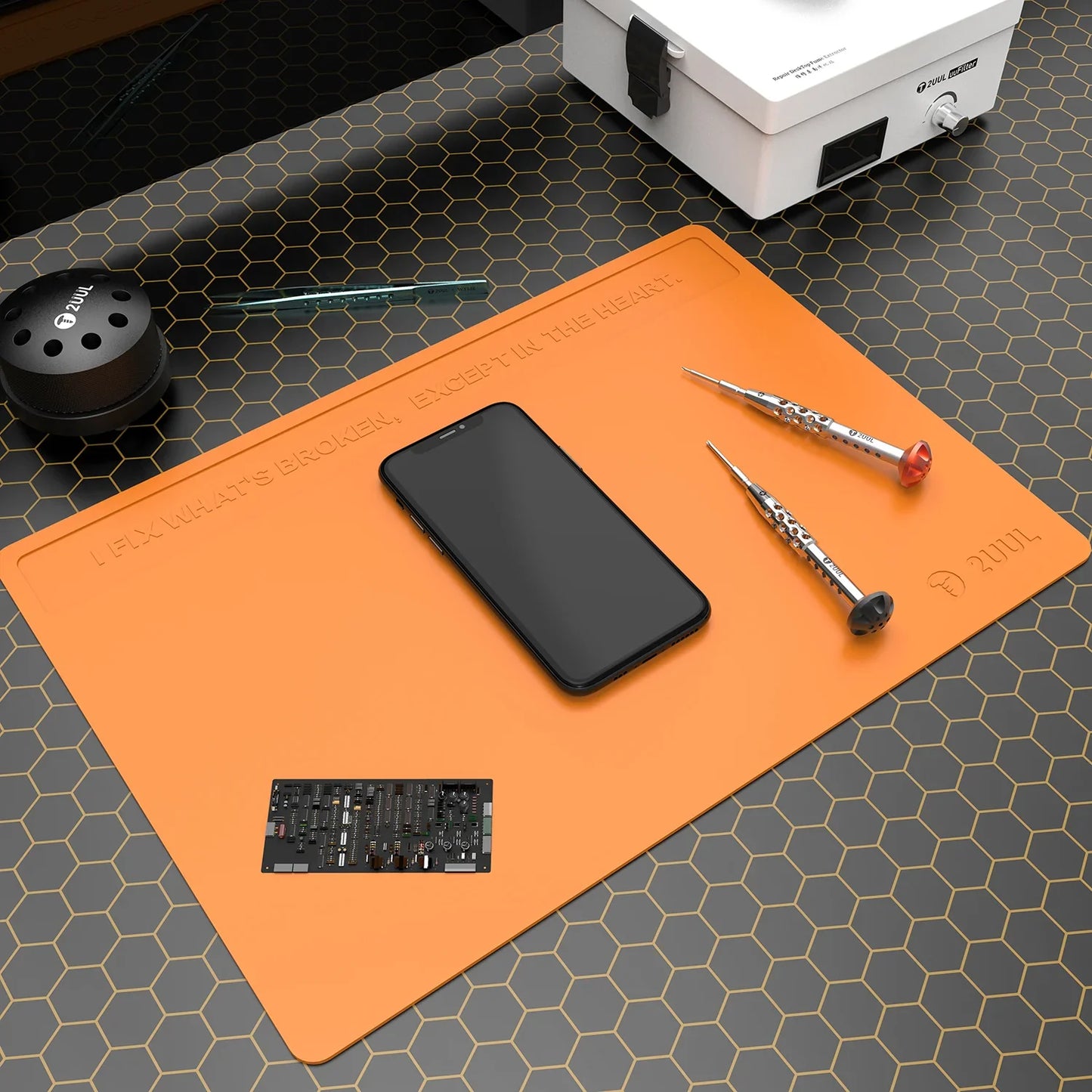 2UUL Heat-Resistant Silicone Work Mat – Insulation Repair Pad for BGA Soldering, Welding, and Rework Station 400x280mm