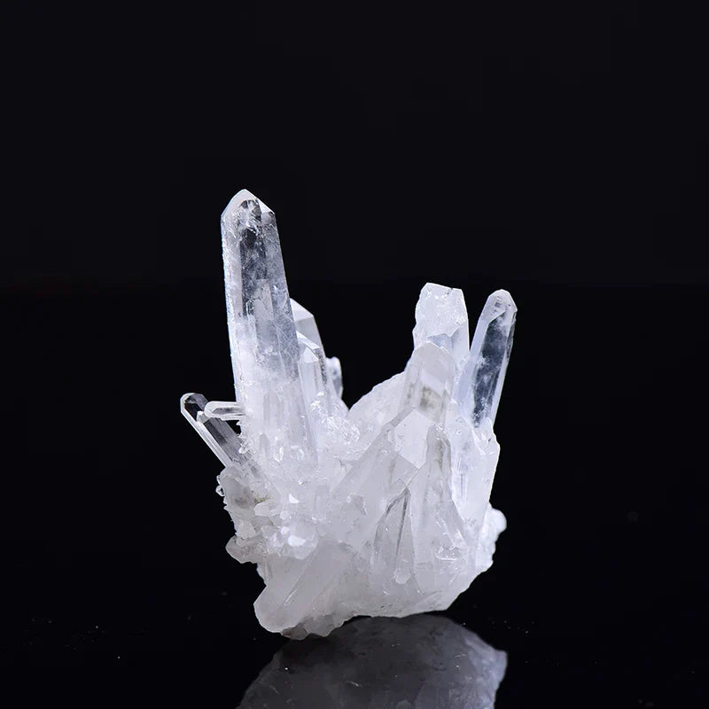 Natural White Quartz Crystal Cluster — Healing Reiki Stone Point Specimen for Health & Home Decoration Raw Crystals