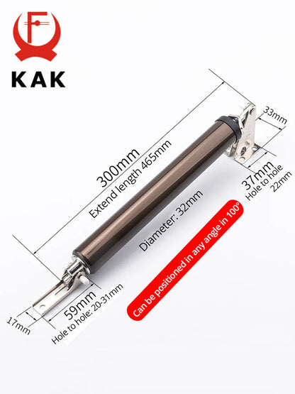 KAK Soft Closing Automatic Door Closer - 35KG Pneumatic, Adjustable Speed, Positioning Door Stop, Protective Holder Hardware