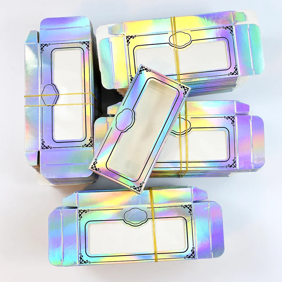 Custom Eyelash Packaging Boxes –  25mm Mink Lash Cases (10–100 pcs) Marble Design with Logo Printing Option