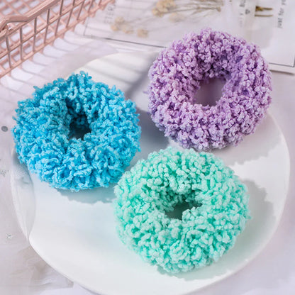 Luminous Plush Hair Ropes - Colorful Hair Accessories for Women and Girls, Ponytail Holders, Scrunchies, Elastic Hair Bands