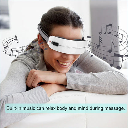 Electric Rotating Kneading Eye Massager | Warm Compress Therapy with Music for Eye Fatigue & Anti-Wrinkle