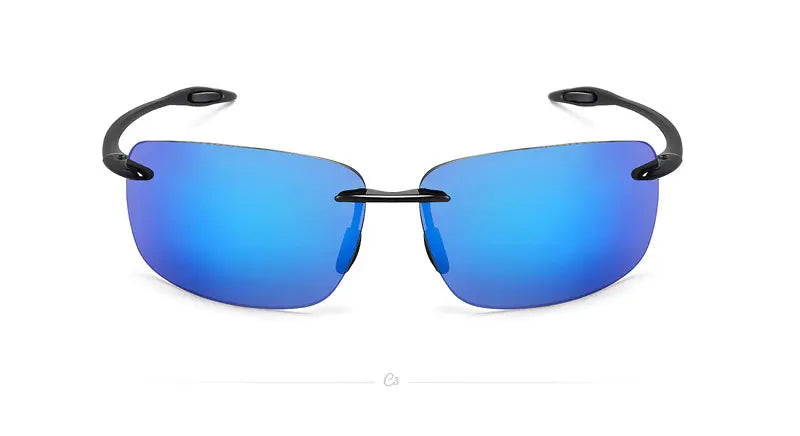 Classic Sports Rimless Sunglasses – UV400 Protection, Rectangle Frame for Men & Women, Ideal for Driving, Golf, and Outdoor Activities