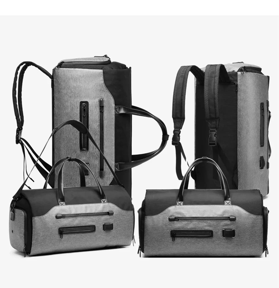OZUKO Multifunction Men’s Travel Bag – Large Capacity Waterproof Suit Luggage Duffel with Shoe Pocket