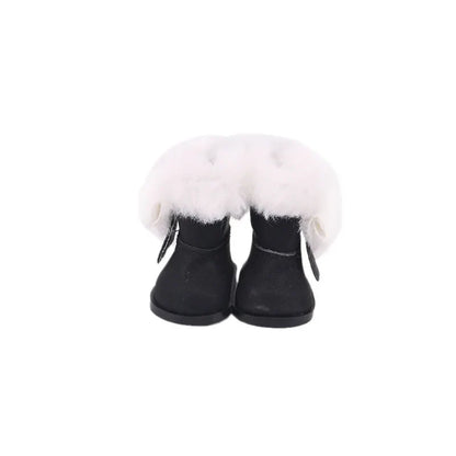 5CM Doll Snow Boots – Pop Plush Canvas Shoes for 14.5" Dolls, 32-36CM Paola Reina & 20CM Cotton Dolls Accessories