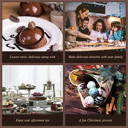 Semi-Sphere Silicone Mold — Half-Ball Chocolate, Candy, Mousse & Pastry Baking Tool for Fat Bombs