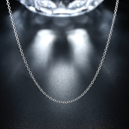 10PCS 925 Sterling Silver Snake Chain Necklaces — 1mm, 16–30 Inch for Women & Men, Fashion Jewelry