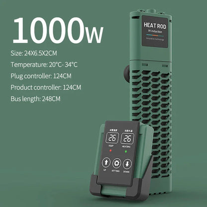 New Aquarium Submersible Heater – LCD Display, Adjustable Water Heating Rod, Auto Constant Temperature