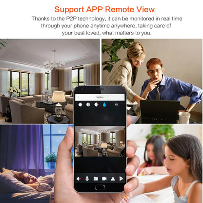 HD 1080P DIY Portable 4K WiFi Mini Camera — P2P Wireless Micro Camcorder with Motion Detection, Loop Recording, Remote Viewing, and Battery