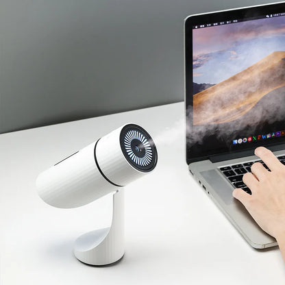 260ML Wireless USB Air Humidifier – Ultrasonic Cool Mist Aromatherapy Diffuser with 1000mAh Rechargeable Battery, Quiet Fogger