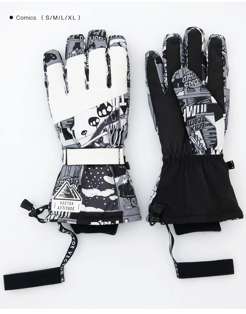 2-in-1 Extra Thick Ski Gloves – Waterproof, Windproof Winter Mittens for Men & Women