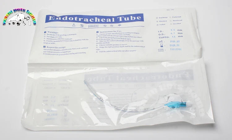 Disposable Veterinary Endotracheal Tube with Cuff – Sterile Tracheal Tube for Animal Use