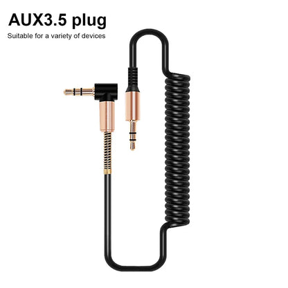3.5mm Male to Male Aux Audio Cable — Car, JBL Speaker, iPhone & Samsung Headphone Cord