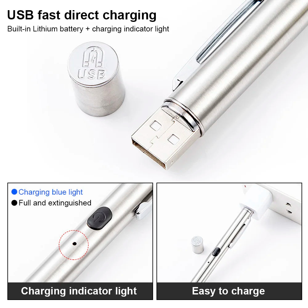 365 UV Veterinary Wood Lamp - Pet Fungus Detection Waterproof Flashlight with Ultraviolet Light for Cat Moss and Tinea Detection - Black Mirror Included