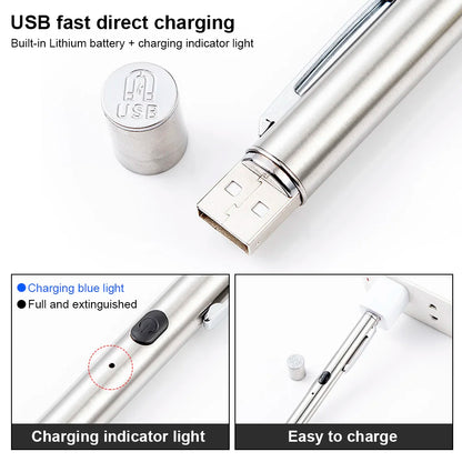 365 UV Veterinary Wood Lamp - Pet Fungus Detection Waterproof Flashlight with Ultraviolet Light for Cat Moss and Tinea Detection - Black Mirror Included