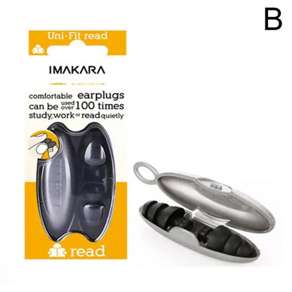 Silicone Noise Reduction Earplugs for Sleep – Soundproof, Anti-Bruit, Comfortable Ear Plug with Carrying Case