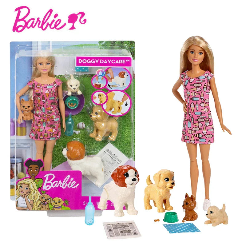 Original Barbie Baby Care Teacher Cart Playset – Princess House Role Play Toy Gift for Girls