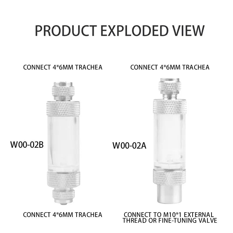 ZRDR Aquarium CO2 Bubble Counter – CO2 Generator Regulator with Single/Double Head Fine-Tuning Valve
