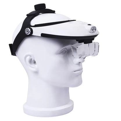 Lamp Head Magnifier with 5 Lenses — High-Definition Optical Loupe for Reading & Maintenance (1.0X–3.5X)