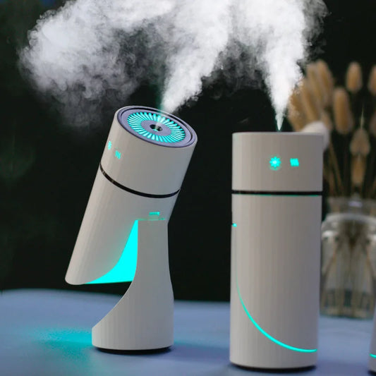 260ML Wireless USB Air Humidifier – Ultrasonic Cool Mist Aromatherapy Diffuser with 1000mAh Rechargeable Battery, Quiet Fogger
