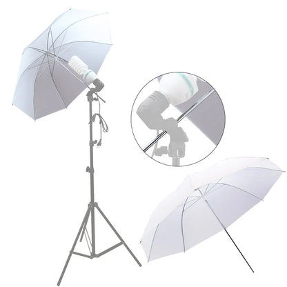 4-Pack 33"/83cm Soft White Translucent Umbrellas — Photo & Video Studio Lighting Diffusers for Photography Flash
