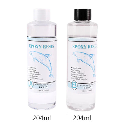 1:1 Clear Epoxy Resin Kit – Crystal Clear 2-Part Casting Resin Set with Measuring Cups, Stir Stick & Silicone Gloves for Art & DIY Crafts