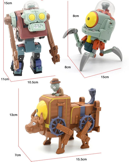 5-in-1 Plants vs Zombies Boss Robot Action Figure Set – PVC Educational Toy Gift for Kids