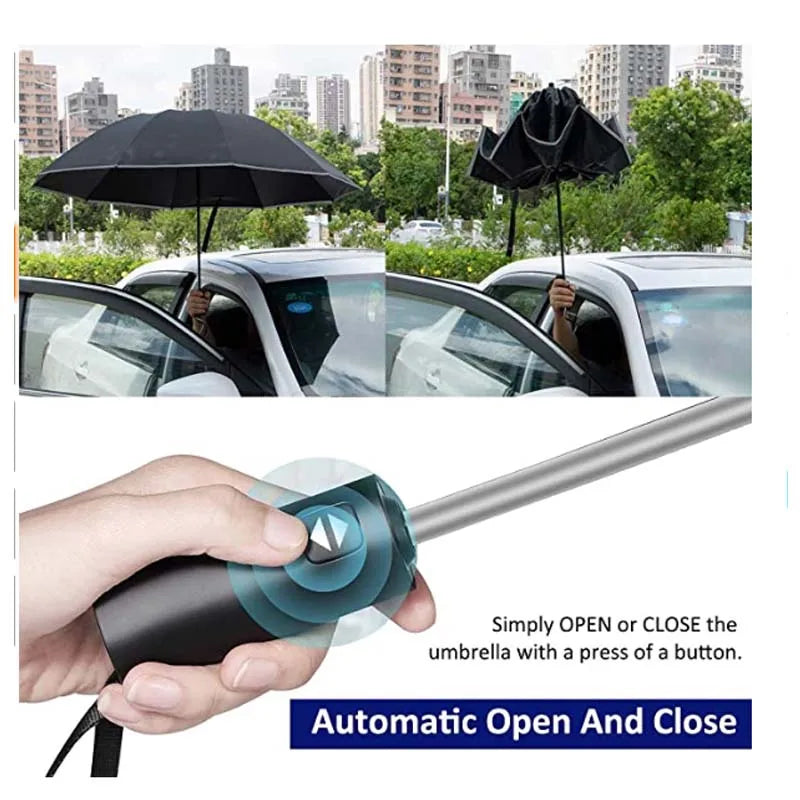 Stay Dry and Stylish with our Inverted Umbrella – Windproof, Folding, and Reflective!