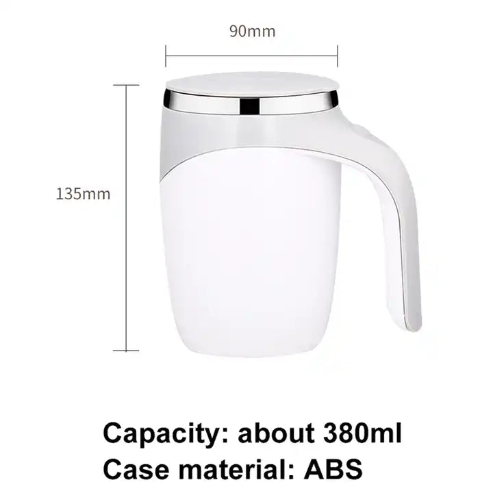 NEW!!! Stainless Steel Self-Stirring Coffee Cup with Custom Logo - Battery or Rechargeable