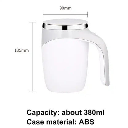 NEW!!! Stainless Steel Self-Stirring Coffee Cup with Custom Logo - Battery or Rechargeable