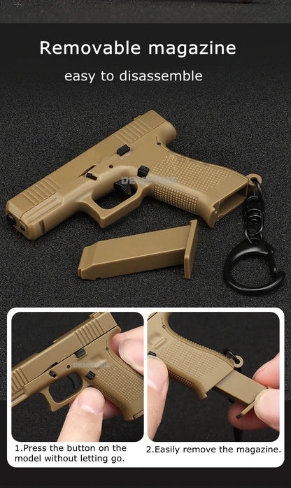 Mini G45 Pistol Keychain – Tactical Gun-Shaped Portable Keyring Toy