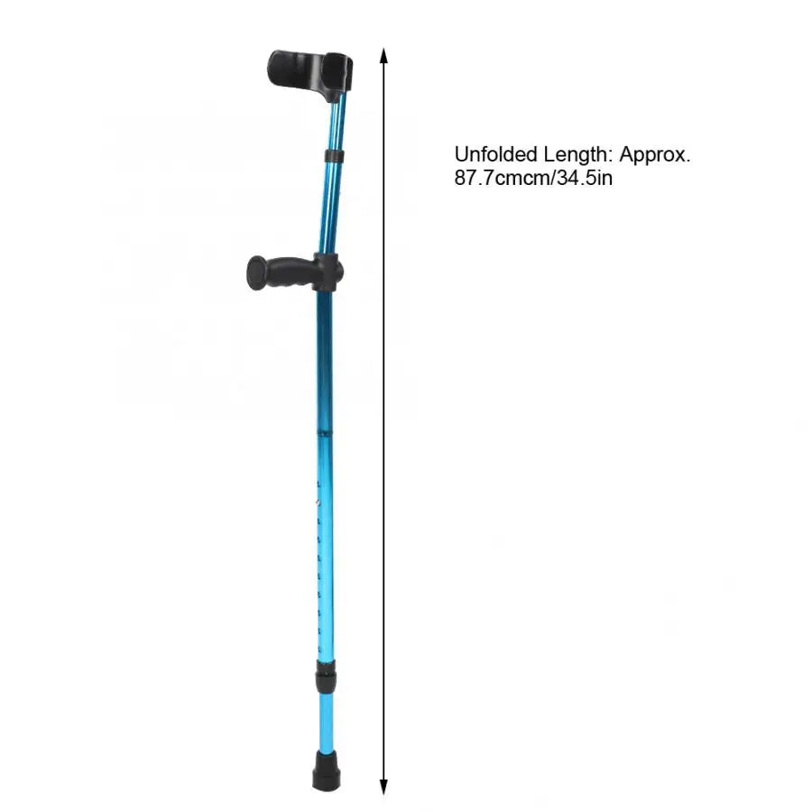 Adjustable Folding Aluminum Crutch – Telescopic Underarm Cane for Seniors & Disabled