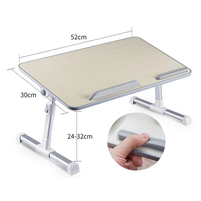 Multi-Functional Adjustable Foldable Laptop Desk – Portable Bed & Sofa Study Table Stand for Laptop Work, Reading & Serving Use