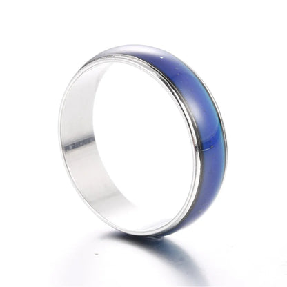 Changing Color Stainless Steel Mood Rings - Emotion Feeling Temperature Rings for Women, Men, Couples - Fine Jewelry Gift