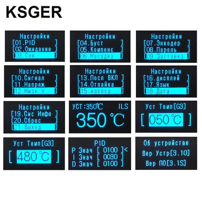 KSGER STM32 V3.1S T12 Soldering Station – OLED Display, Aluminum Alloy FX9501 Handle, Auto-Sleep & T12 Iron Tips