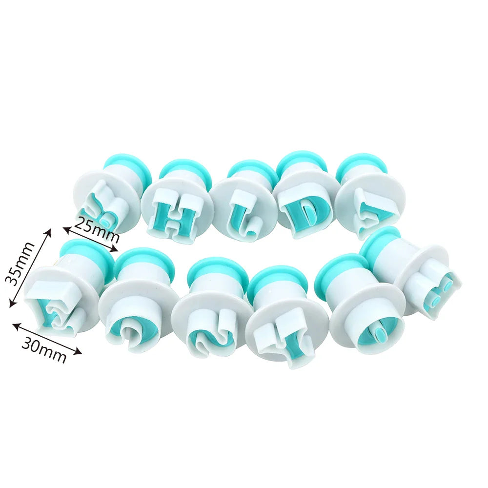 26Pcs/set Capital Letters Fondant Cake Mold: Upper & Lowercase Alphabet Cookie Cutter Set - Plastic Plunger Cookie Mould