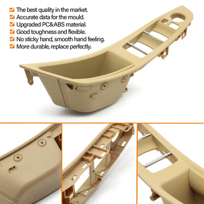 LHD/RHD Car Interior Door Armrest Handle Set | Beige, Black, Brown, Oyster for BMW 5 Series F10 F11 523i-530i