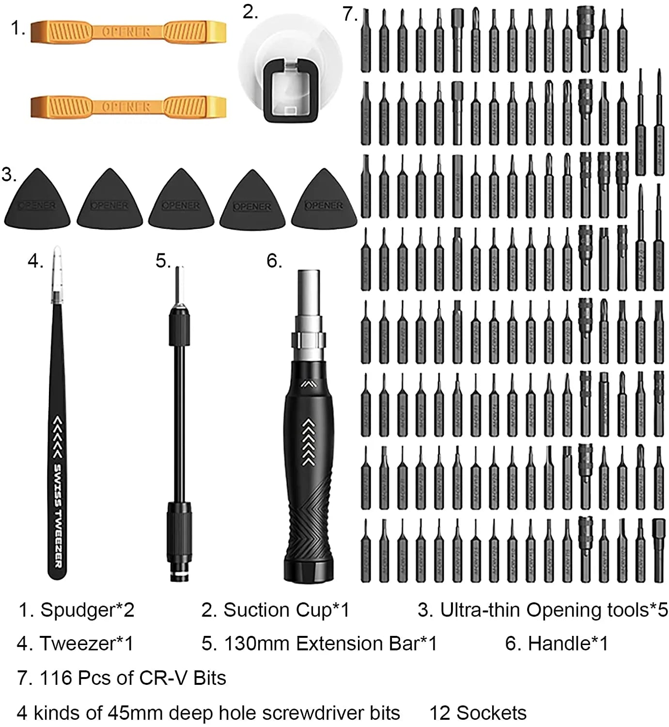 145-in-1 Precision Screwdriver Set | Professional Electronics Repair Toolkit with 132 Bits, Magnetic Driver Kit, and Magnetic Buckle