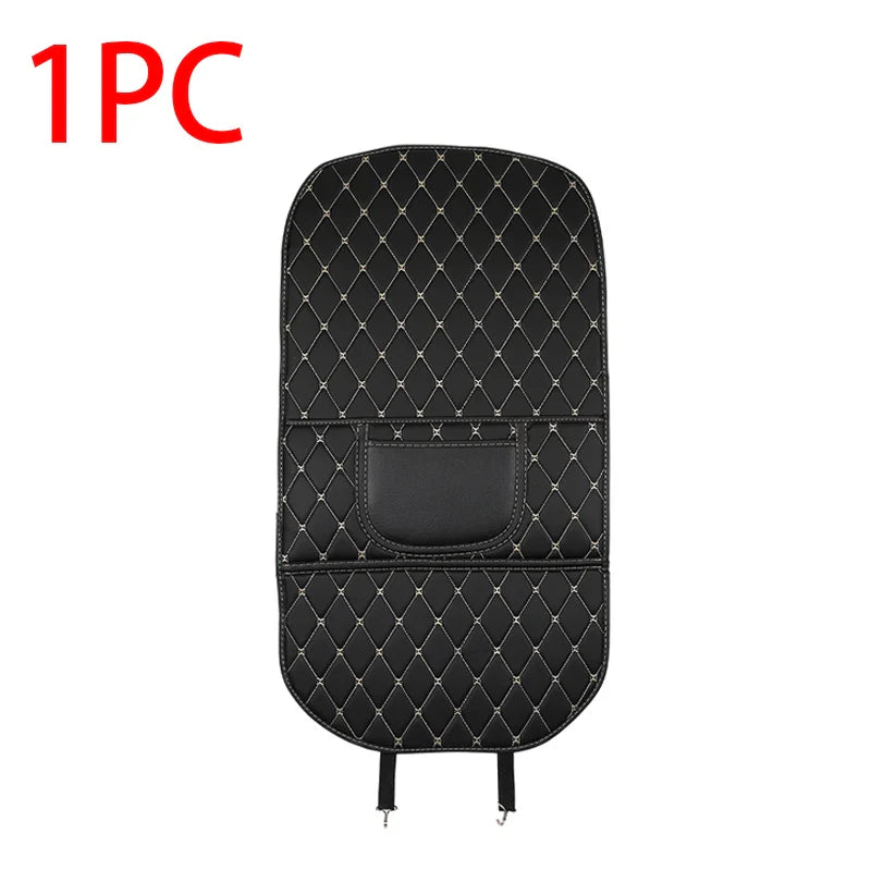 PU Leather Car Seat Back Protector – Anti-Kick Pad for Kids, Child Kick & Dirt Protection, Auto Accessories