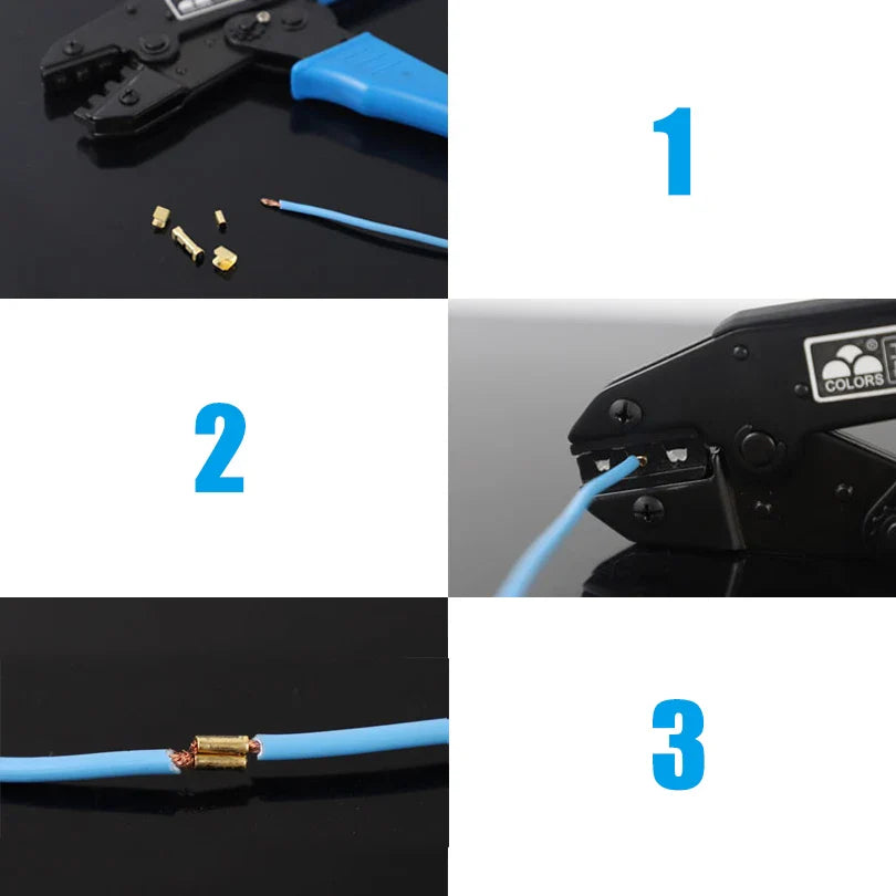 100Pcs U-Shape Copper Ring Terminals - Non-Insulated Car and Motorcycle Cable Wire Butt Splice Crimp Connectors DJ454A/B/C 453 452