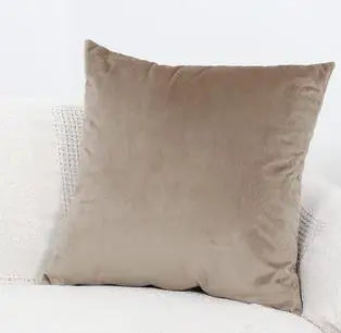 Solid Velvet Pillowcase – Red, Yellow, Blue, & Green Cushion for Sofa, Car, Living Room Home Decor, 45x45cm