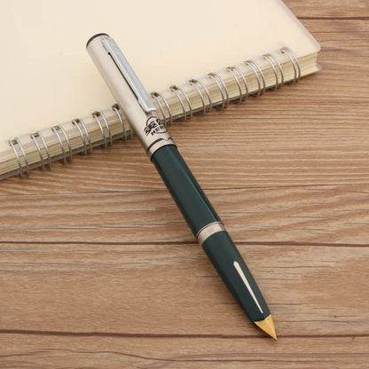 HERO 240 Stainless Steel Fountain Pen — Retro Aircraft Duckbill Nib, Ink Pen for School, Office & Student Gifts