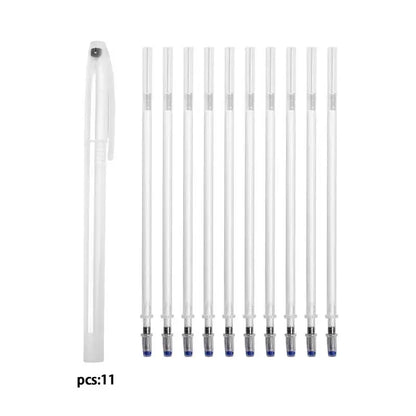 10Pcs Heat Erasable Fabric Marker Pens — Temperature Disappearing Pens for DIY Sewing, Craft & Fabric Marking