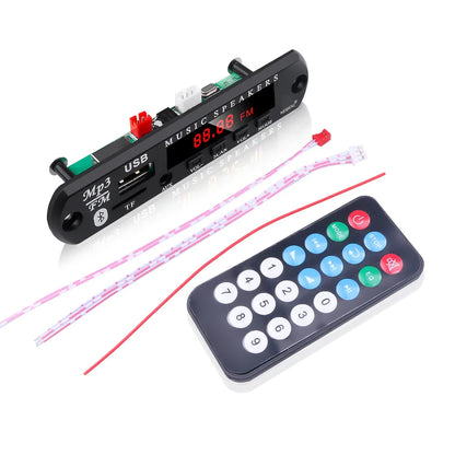 KEBIDU 9V/12V Car Radio Stereo MP3 Decoder Board - Bluetooth Wireless MP3 Player with USB, TF, and Remote Control