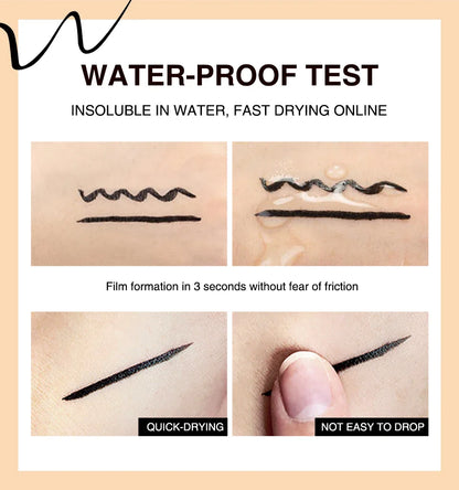 O.TWO.O Black Liquid Eyeliner Pen – Double-Ended Waterproof Fast-Dry Eye Liner for Women
