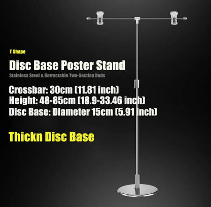 Adjustable T-Shape Photography Backdrop Stand – Background Frame Support System with Clamps for Video Studio