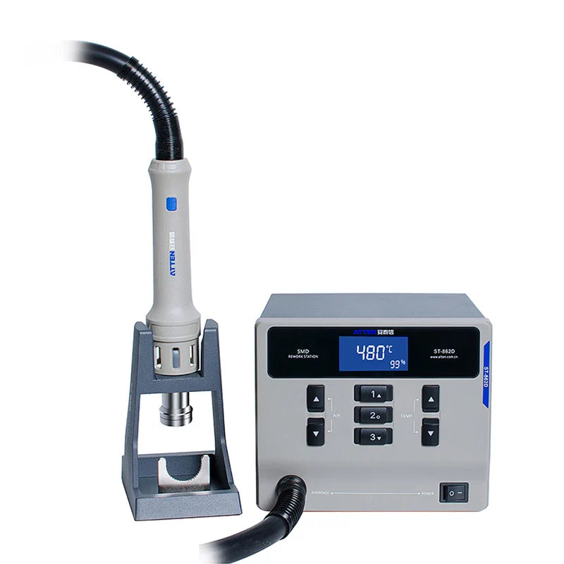 ATTEN ST-862D Hot Air Gun Soldering Station – 1000W Lead-Free Digital Display Rework Station for Phone & PCB Repair